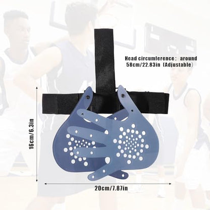 BOXOB Basketball Training Mask, Hand in Your Face Basketball Mask Face Guard for Preventing Collision Guard Shooter Jump Shot Dribble Training Equipment for Improving Skills (Black & Blue)