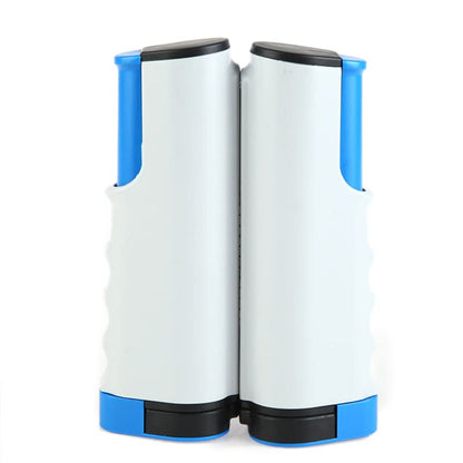 Retractable Table Tennis Net, Portable Wavy Edge Net Rack with Sliding Clips for Any Table Indoor Outdoor Play - size: Gray Blue, style: Gray Blue