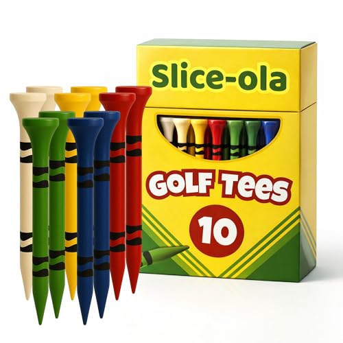 Funny Golf Tees | Golf Accessories for Men | Top Golf Gifts for Men & Unique Golf Gifts for Golfers | Premium Golf Stuff & Golf Bag Accessories | Wooden Bamboo Tees - color: Slice-ola