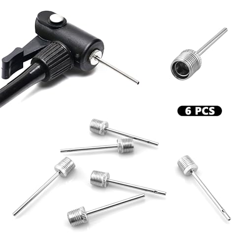 BlingKingdom 6 PCS Ball Pump Needles, Sturdy Air Pumping Pins Football Pump Valves Inflation Needle for Inflating Sports Ball, Basketball, Soccer, Rugby, Volleyball