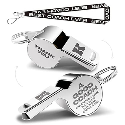 Whistles with Lanyard,Letter K, Coach Whistle, Football Gifts, Football Soccer Hockey Basketball Volleyball Baseball Coach Gifts for Men Women Teacher Thank You Cheer Coach Gift Coach