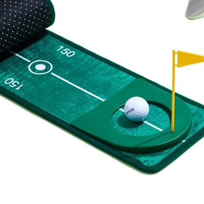 Professional Indoor Golf Putting Mat with Alignment & Distance Guides - 2m Non-Slip Practice Green for Home & Office - Portable Training Aid for Improving Accuracy