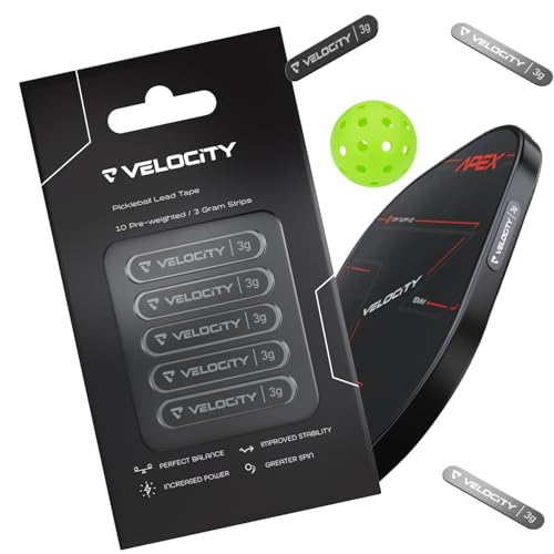 Lead Tape for Pickleball Paddles, 10 Pcs Pre-Weighted Pickleball Lead Tape Strips for Paddle Power, Control and Balance, 3M Adhesive Backing for Easy Application on Edge Guard