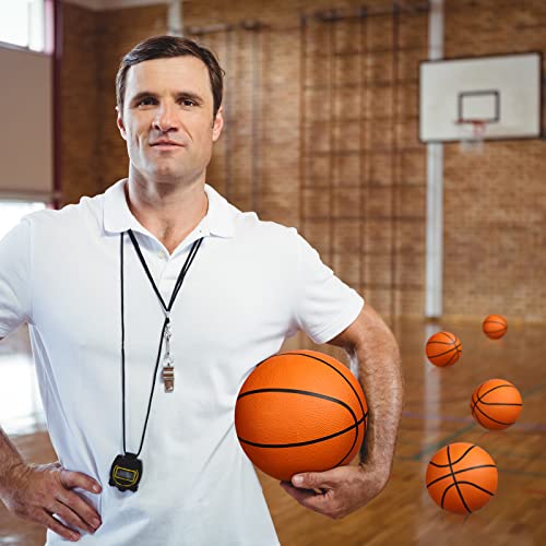 Jexine Basketball Bulk, 12 Pcs 29. 5" Official Size 7 Rubber Basketball with Air Pump for Adult Youth Outdoor Indoor Training Swimming Pool Training Game, Orange