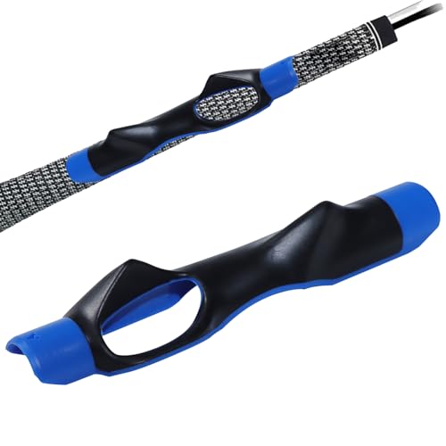 Golf Grip Trainer Attachment for Kids and Woman Beginner Training Equipment for Improving Hand Positioning on Golf Club Right Handed Golf Swing Trainer 6 Inches - color: Blue