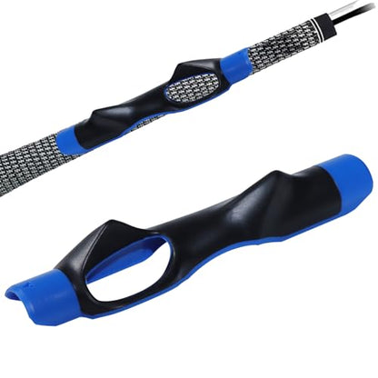 Golf Grip Trainer Attachment for Kids and Woman Beginner Training Equipment for Improving Hand Positioning on Golf Club Right Handed Golf Swing Trainer 6 Inches - color: Blue