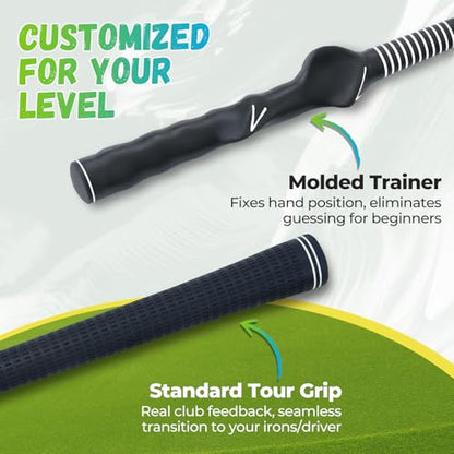 Golf Rope Swing Trainer, Professional Golf Swing Rope Training Aid to Improve Speed, Tempo, Rhythm, Flexibility and Strength, Golf Warm-Up Practice Equipment for Golfers of All Levels - color: Black-B