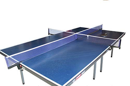 Table Tennis Net and Post Set, 120" Four Way Ping Pong Kit, QuadPong - Family Game, Portable and Easy Set Up, Indoor Outdoor Home Use - Polyester