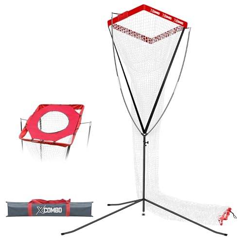 Volleyball Setter Trainer Net, Adjustable Height for Indoor and Outdoor Practice, Perfect for Serving, Spiking, and Setting Training Equipment - color: red