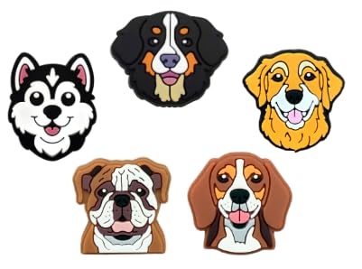 Tennis Racket Dampener - Cute Designs - Vibration & Noise-Reducing Tennis Shock Absorber for Racquets - Secure, Easy-Install Accessories for Players of All Levels - color: Assorted Dogs