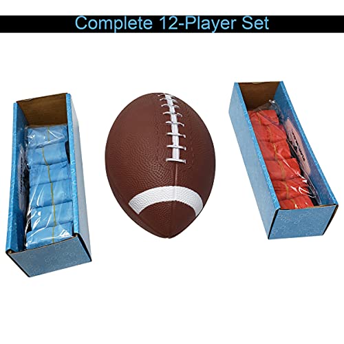 Flag Football Set - All in 1 Kids Toy Flag and Football Game - 12 Player Set