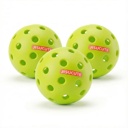 Low-Decibel Pickleball Balls, Hit Low-Volume Pickleball Balls, High Visibility & Bounce, Durable for All Skill Levels, 3PCS - color: Red