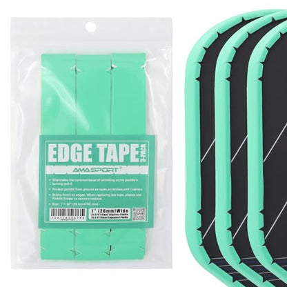 PICKLETECH Pickleball Paddle Protection Tape - Paddle Head Edge Guard - Racket Edge Protection Tape -Fit Perfectly Curved Edge -No Wrinkling - color: Bright Green, size: Width 26mm