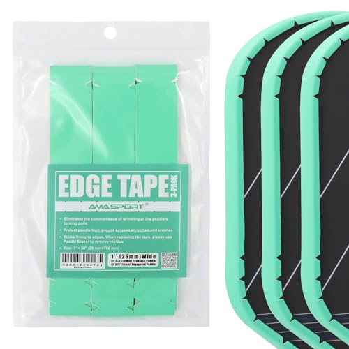 PICKLETECH Pickleball Paddle Protection Tape - Paddle Head Edge Guard - Racket Edge Protection Tape -Fit Perfectly Curved Edge -No Wrinkling - color: Bright Green, size: Width 26mm