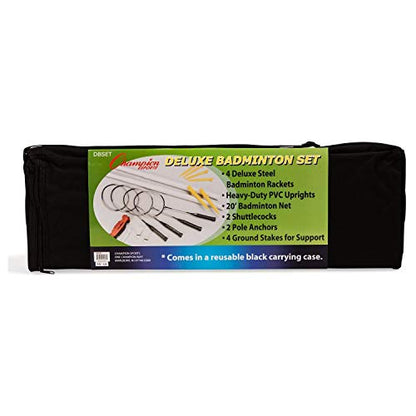 Champion Sports Outdoor Game Sets – Volleyball, Badminton, Tetherball, Bocce & Croquet - style: Recreational Badminton Set