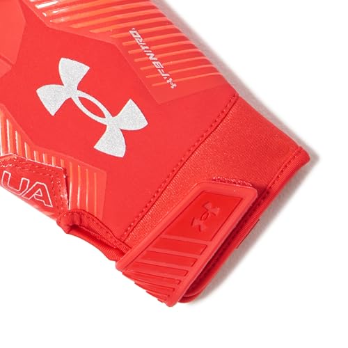 Under Armour F9 Nitro Football Gloves - color: (600) Red / Beta / Metallic Silver, size: Small