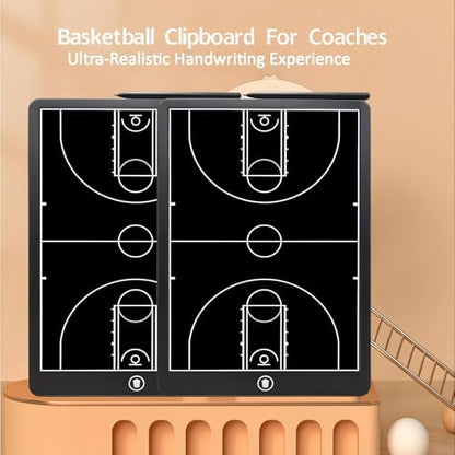 Basketball Coaching Board, 16 Inch LCD Coach Clipboard, Basketball Marker Training Equipment Accessories with Pen