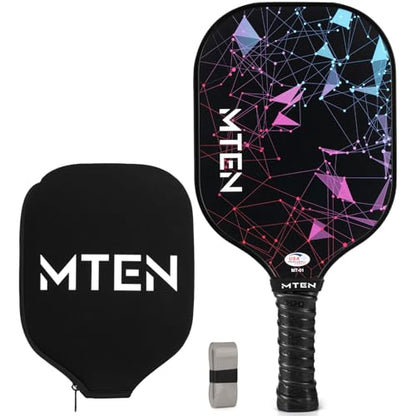 Pickleball Paddles Set of 2 or 4, or Single Paddle – USAPA Approved Fiberglass Surface Pickleball Rackets Set for Men & Women - color: Black*1