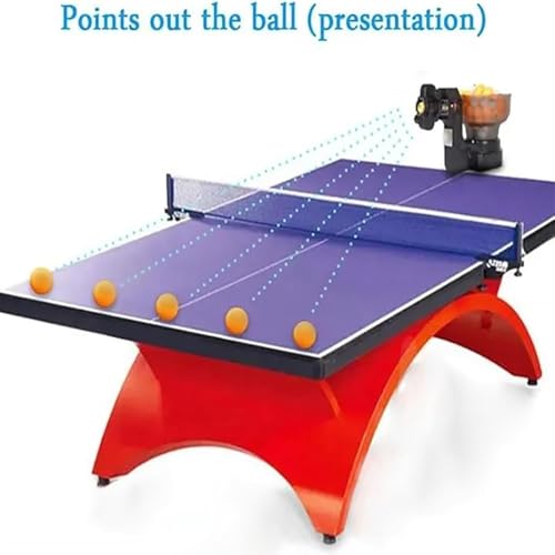 Ping Pong Robot Machine, Automatic Table Tennis Ball Serving Trainer, Adjustable Spin Frequency, Remote Control, for Home School Practice