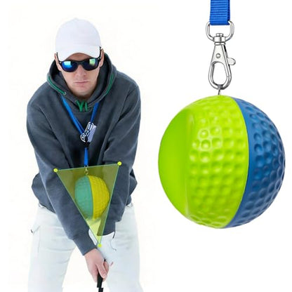 THEMARS Golf Swing Trainer, Golf Training Aid Ball - Soft PU Foam Forearm Connection Ball & Practice Equipment & Posture Correction | Fix Chicken Wing, Slicing & Scooping with Adjustable Lanyard - size: Medium
