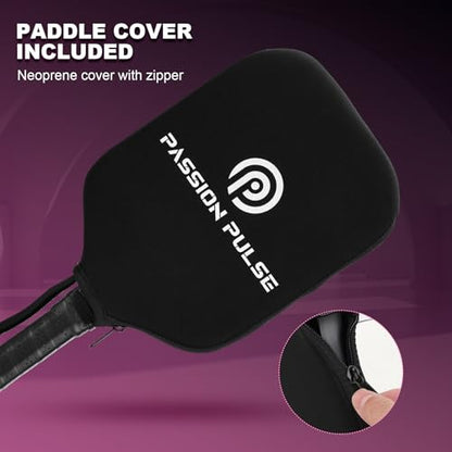Pickleball Paddles 2026,Carbon Fiber Pickleball Paddle,16mm T700 High Grit & Spin, Professional Pickle Ball Paddles Set Designed for Ultimate Spin & Consistency