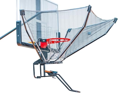 Basketball Practice Network Wall-Mounted Basketball Hoops Return Attachment, Indoor Outdoor Basketball Shot Trainer Equipment Foldable, Adult/Teens/Child
