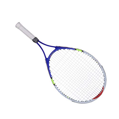 Aluminium Alloy Kids Junior Tennis Racquet Training Racket With Carry Bag Blue