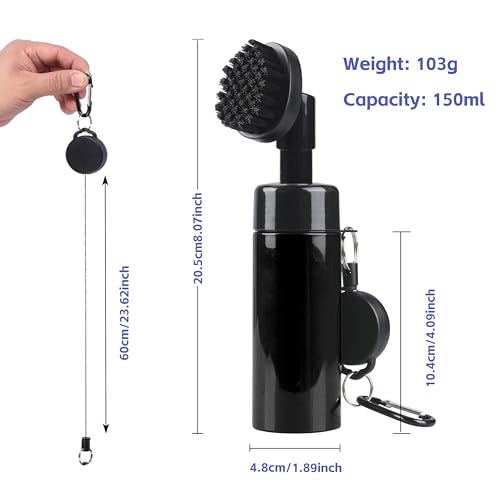 7.5-Inch Golf Club Brush with Water-Spray Bottle (4oz) – Leak-Proof Golf Cleaner with Retainer Clip | Golf Accessories for Men, Best Golf Gifts for Men