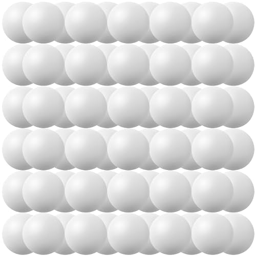 40MM Ping Pong Balls, 50 or 80 Pack Assorted Colored Plastic Balls for Beer Pong, Arts and Craft - color: 80pcs-White