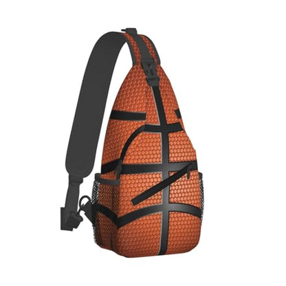 Basketball Sling Backpack Sling Bag Basketball Crossbody Shoulder Bag Purse Basketballs Chest Bag For Men Women - color: Basketball