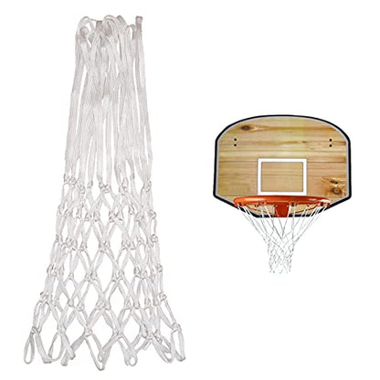 Sanung 2 Pack Basketball Nets Replacement 12 Loops Rim All-Weather Polyester Anti Whip with Carrying Bag for Standard Size and Home Use Basketball Hoop