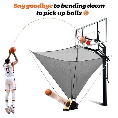 Automatic Basketball Shooting Machine, Dual - Power Rechargeable/Plug - in Shooting Trainer, 2-in-1 Electric Basketball Rebounder Machine