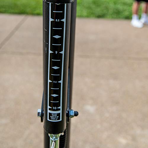 Silverback Height Adjustable In-Ground Basketball Hoop with Tempered Glass Backboard, Pro-Style Breakaway Rim, Pole and Backboard Pad
