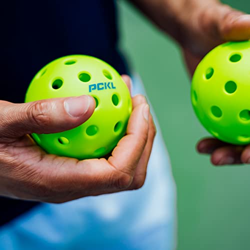 PCKL Optic Speed Pickleball Balls | Choose Indoor or Outdoor Pickleballs | USAPA Tournament Aproved | 4 Pack Crack-Resistant - style: Outdoor Green
