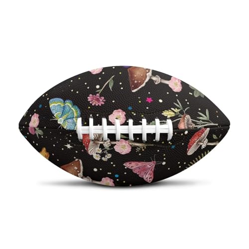 SYtrade Recreational Football Game Footballs PU Composite Leather Footballs for Training Indoor Outdoor - color: Mushroom Butterfly Star