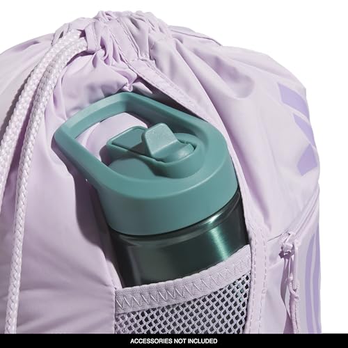 adidas Alliance Sackpack – Drawstring Backpack for Sports, Small Gym Bag - color: Ice Lavender/Powder Plum Purple/3
