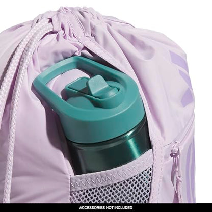 adidas Alliance Sackpack – Drawstring Backpack for Sports, Small Gym Bag - color: Ice Lavender/Powder Plum Purple/3