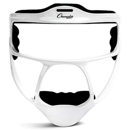 Champion Sports Ultralight Magnesium Softball Fielder’s Mask – Youth & Adult Sizes, 8oz Lightweight Protective Face Guard - color: White, style: Ultralight Magnesium (Adult Size)