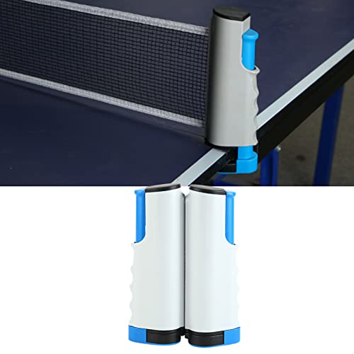 Alomejor Professional Retractable Pong Net Portable Table Tennis Net Gaming Supply for Competition Players Grey Blue