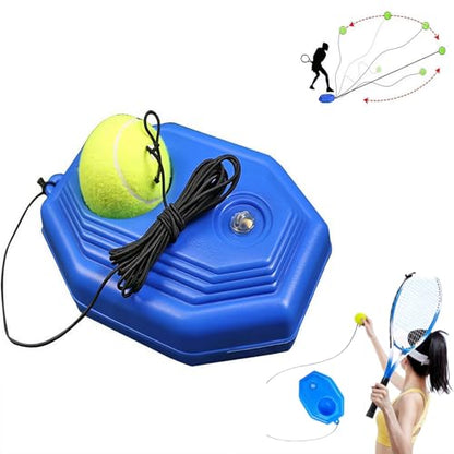 Tennis Trainer, Tennis Practice Rebounder, Tenniss Buddy, Solo Training Equipment with Fillable Baseboard & Rope, Used for Backyard, Local Court, Or Even Park