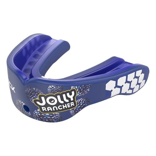 Shock Doctor, Gel Max Power Flavor Mouth Guard, Football, Lacrosse, Hockey, MMA, Boxing, Youth & Adult - color: Jolly Rancher Blue Raspberry, size: Youth