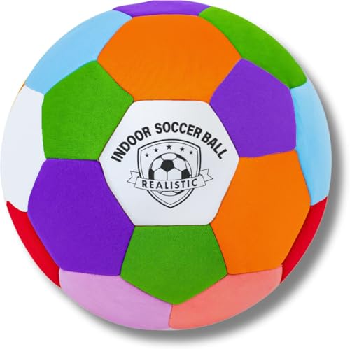 Indoor Soccer Balls Size 3/4/5 - Soft Safe for Protect Inside House Furniture - Soccer Balls for Skills Practicing Girls Boys Fun Soccer Gifts Birthday Match Day - size: Size 5