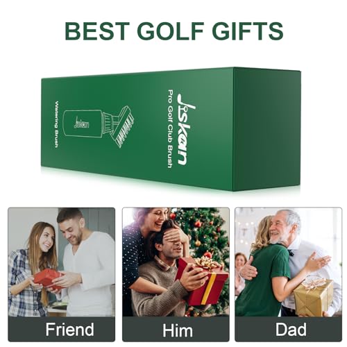 Jiskan Pro Golf Club Cleaner Includes Water Golf Club Brush Golf Towel Golf Accessories for Bag Essentials Golf Accessories for Men Best Golf Gifts for Men/Women