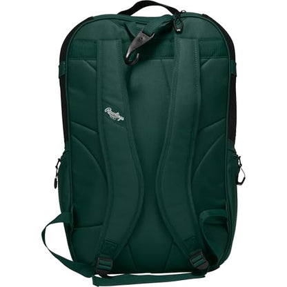 Rawlings | The Journey Player's Backpack Equipment Bag | Baseball/Softball | Multiple Colors - color: Dark Green