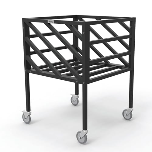 Murray Sporting Goods Premium Portable Volleyball Cart | Black Volleyball Metal Storage Cart with Wheels