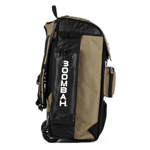 Boombah Catchers Superpack Hybrid Rolling Bat Bag - Multiple Colors - Wheeled & Backpack Version - color: Black/Vegas Gold