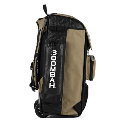 Boombah Catchers Superpack Hybrid Rolling Bat Bag - Multiple Colors - Wheeled & Backpack Version - color: Black/Vegas Gold