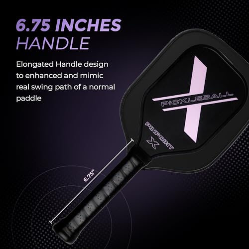 Sweet Spot Pickleball Training Paddle – T700 Carbon Fiber, 16mm Honeycomb Core, Extended Handle – Pickleball Trainer with Bonus Indoor Wall-Mounted Ball Trainer Attachment