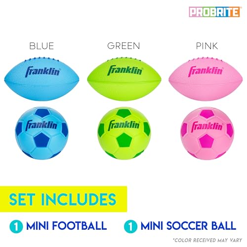 Franklin Sports Kids Mini Foam Sports Balls - Indoor + Outdoor Soft Foam Toy Balls for Kids - Perfect Backyard + Practice - Mini