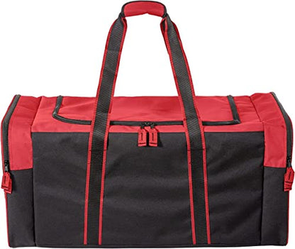 Jetstream Heavy Duty Multi Pocket Durable Sports Gym Equipment Travel Duffel Bag - color: L 32" Red, size: 32IN